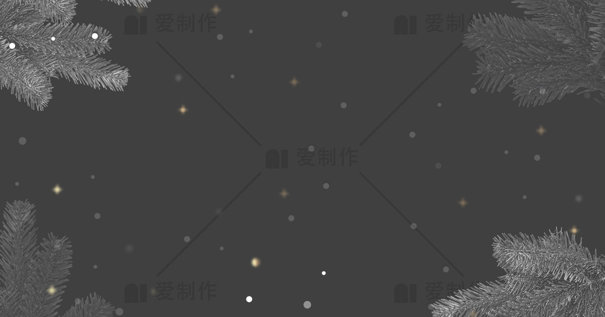 夜空中的星星与树叶背景素材
