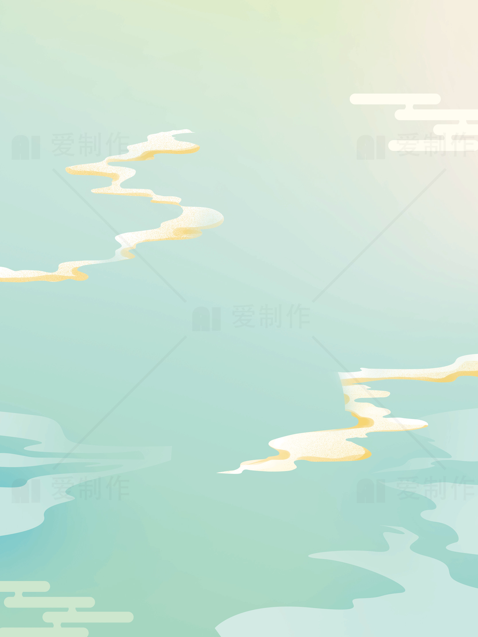 自然风格插画背景素材