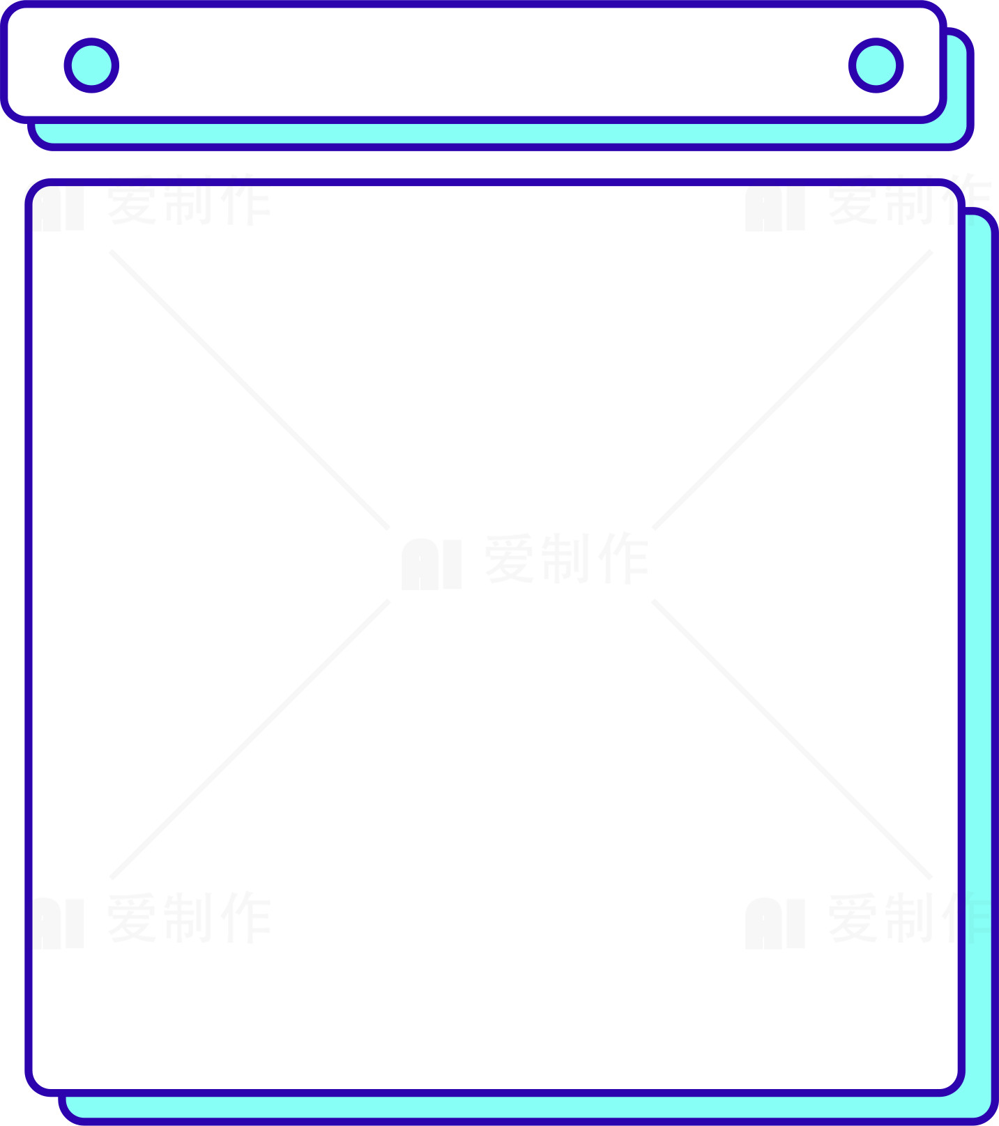 简约风格的蓝色线条笔记本插图素材