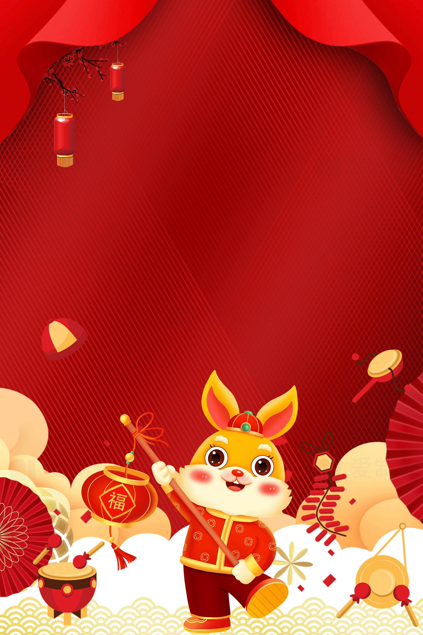 兔年春节庆祝海报设计素材