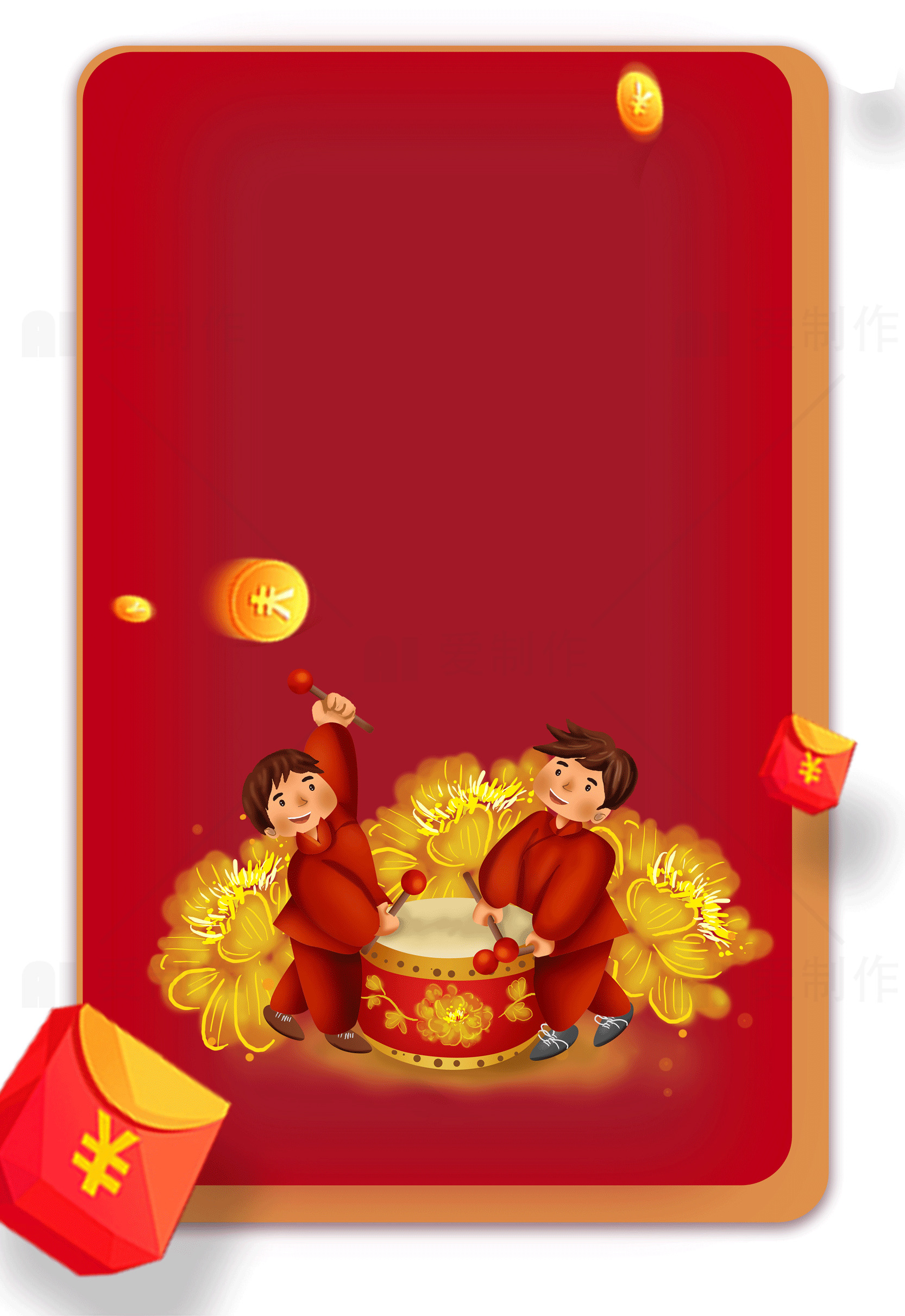 春节红包背景图片设计素材