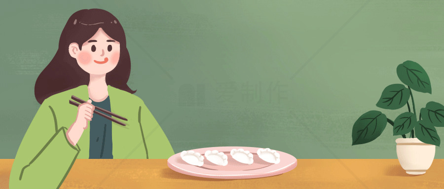 享受美食的时刻：插画风格的用餐场景素材