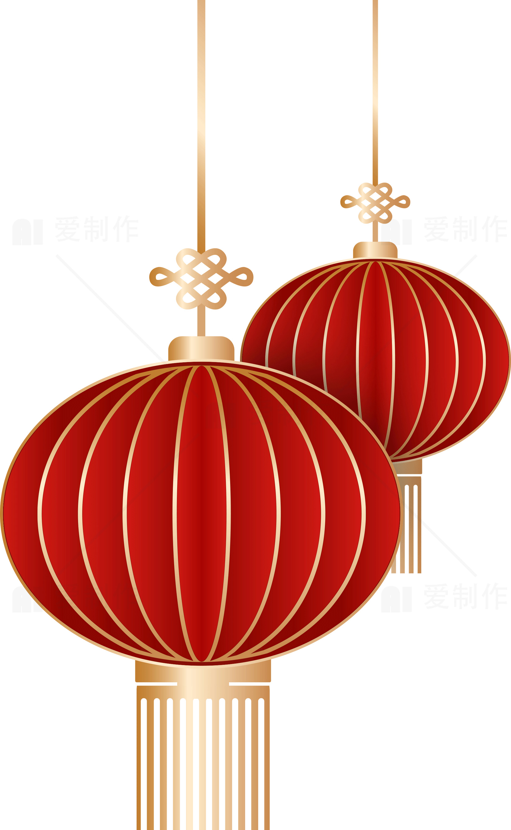 传统红色灯笼图片 - 中国新年装饰素材