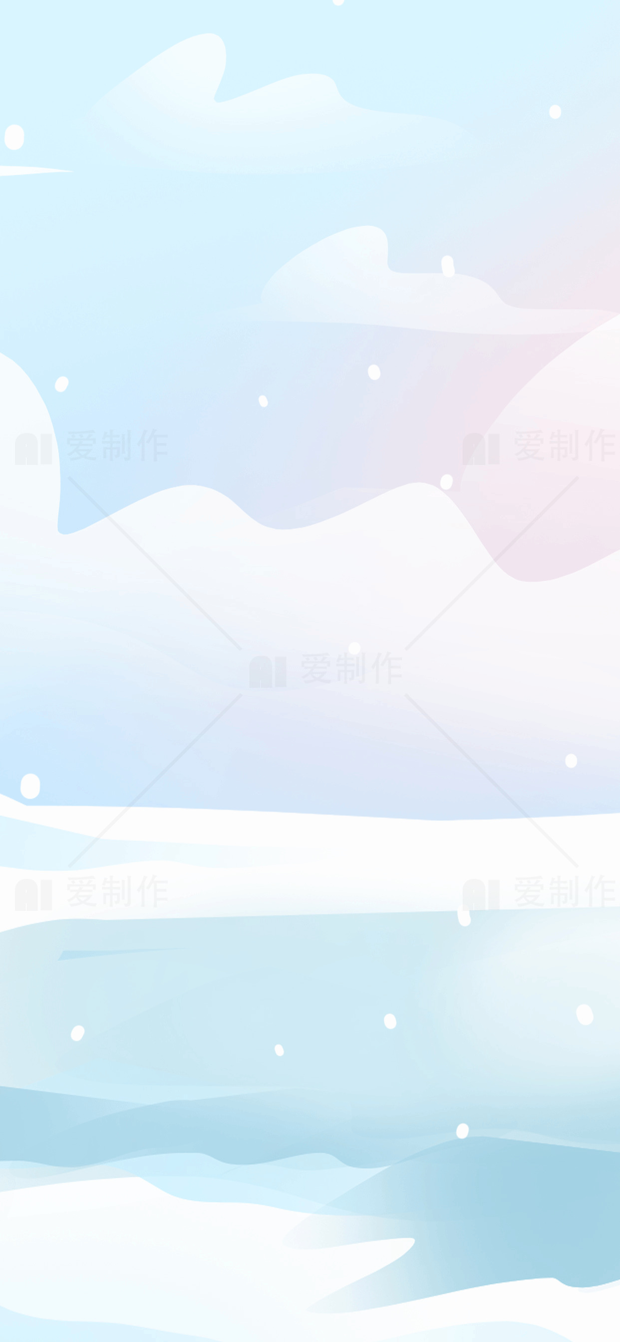 冬季雪景背景插画图片素材