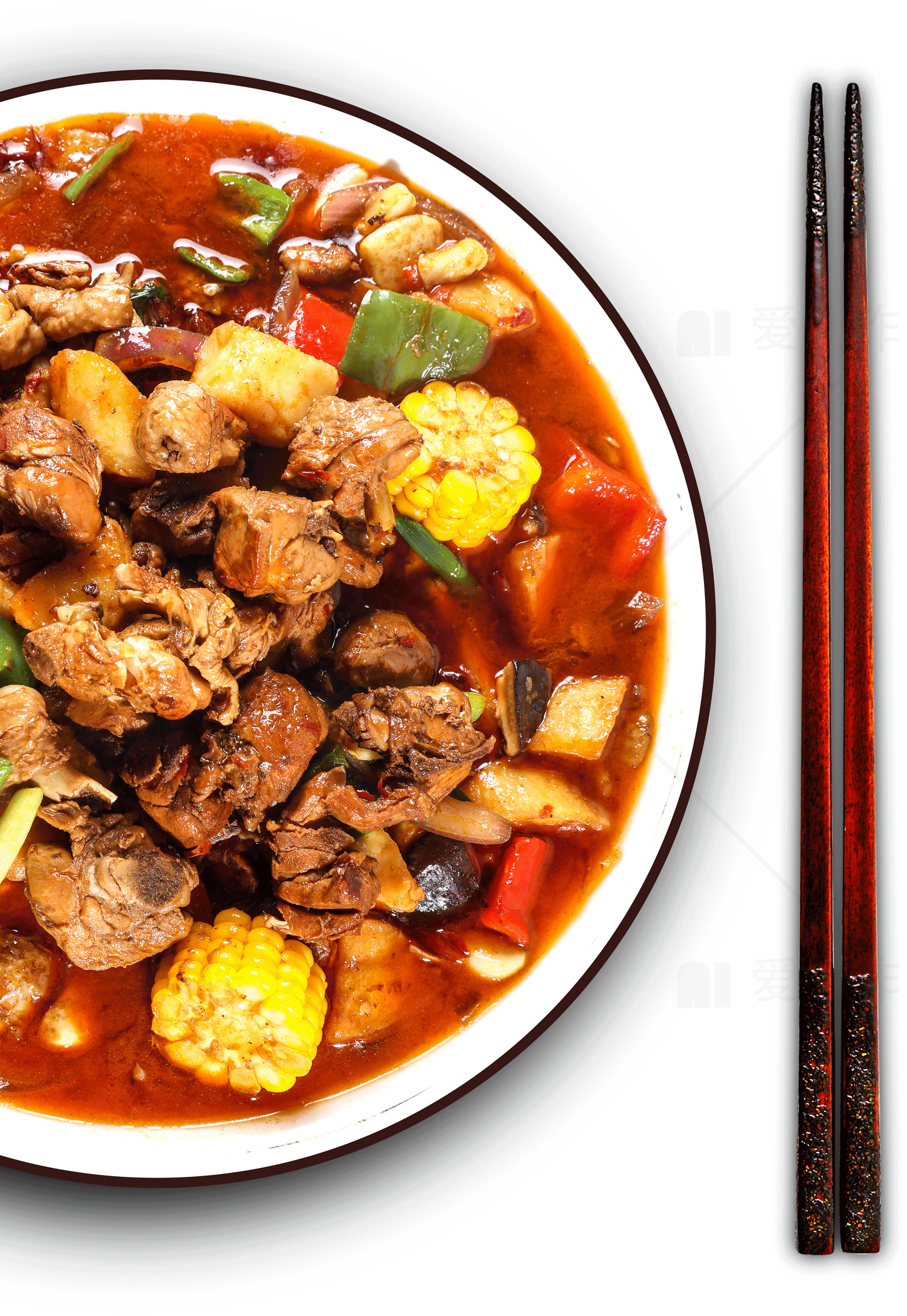美味的中式红烧牛肉食谱素材