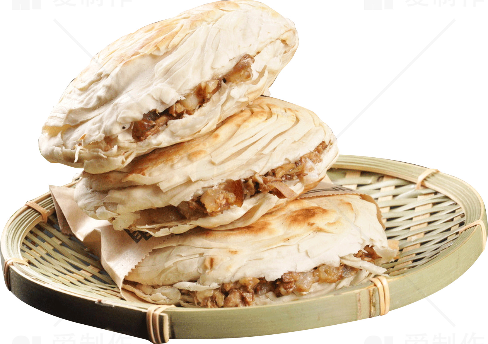 正宗陕西肉夹馍美食图片素材