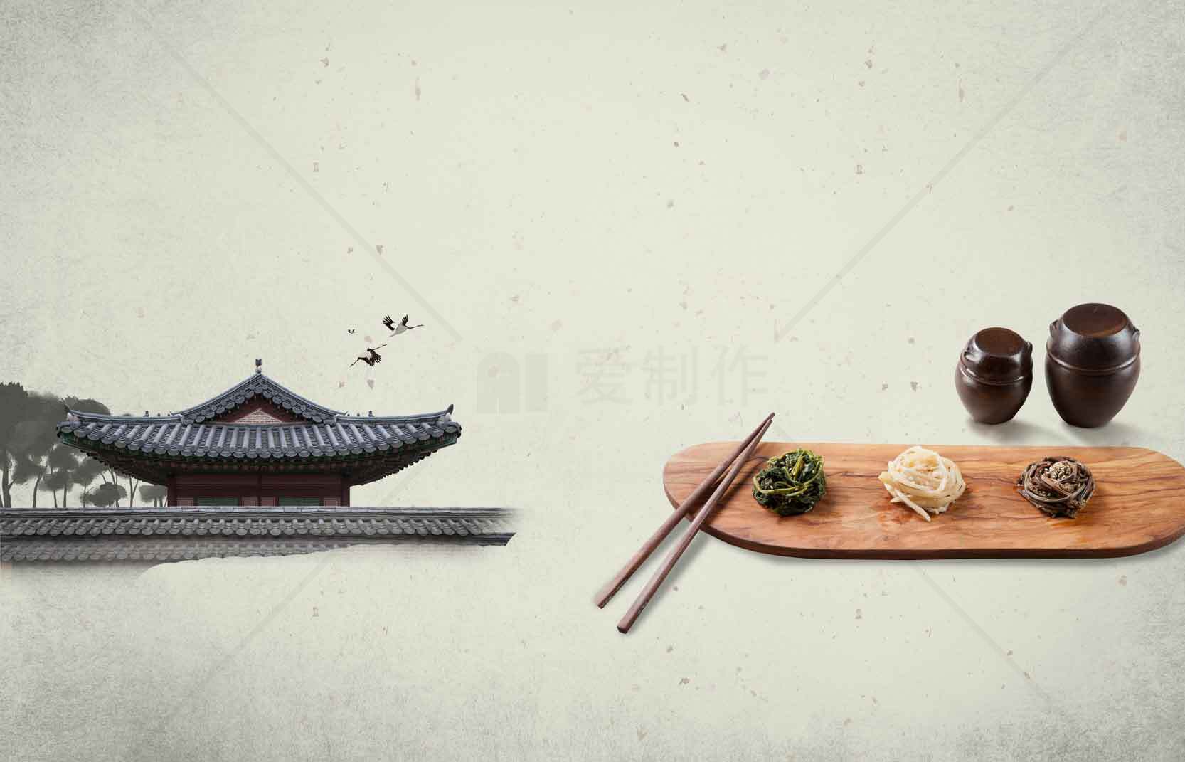 韩国传统文化与美食的完美结合素材