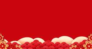 中国风红色背景新年喜庆设计