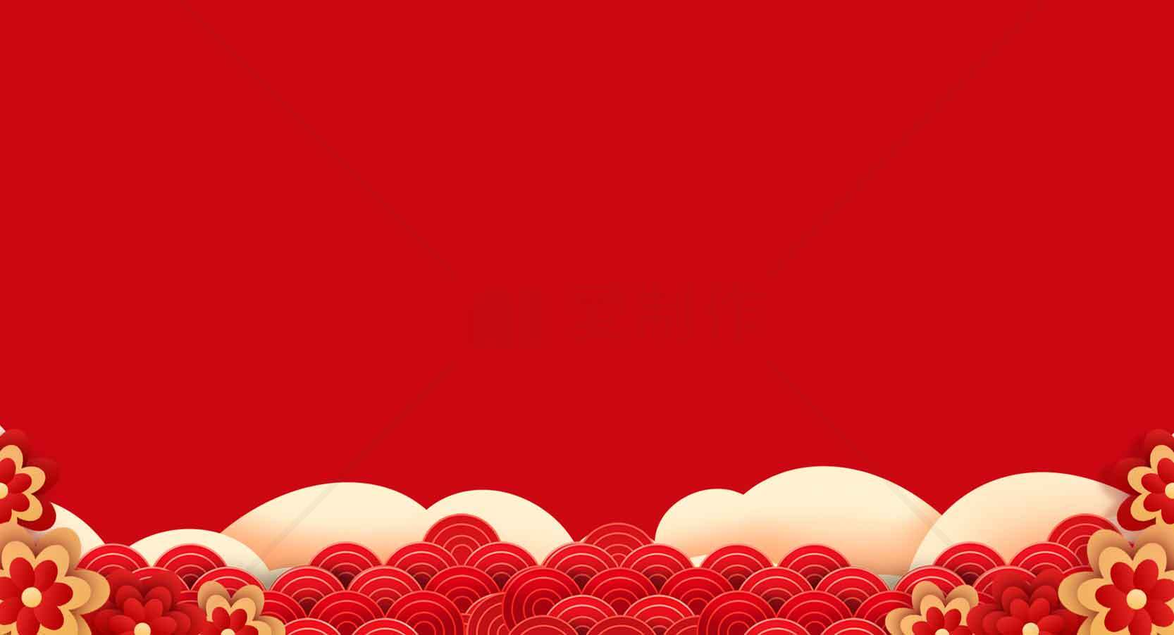 中国风红色背景新年喜庆设计素材