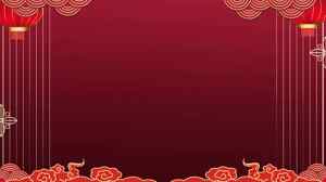 中式红色云纹背景图片