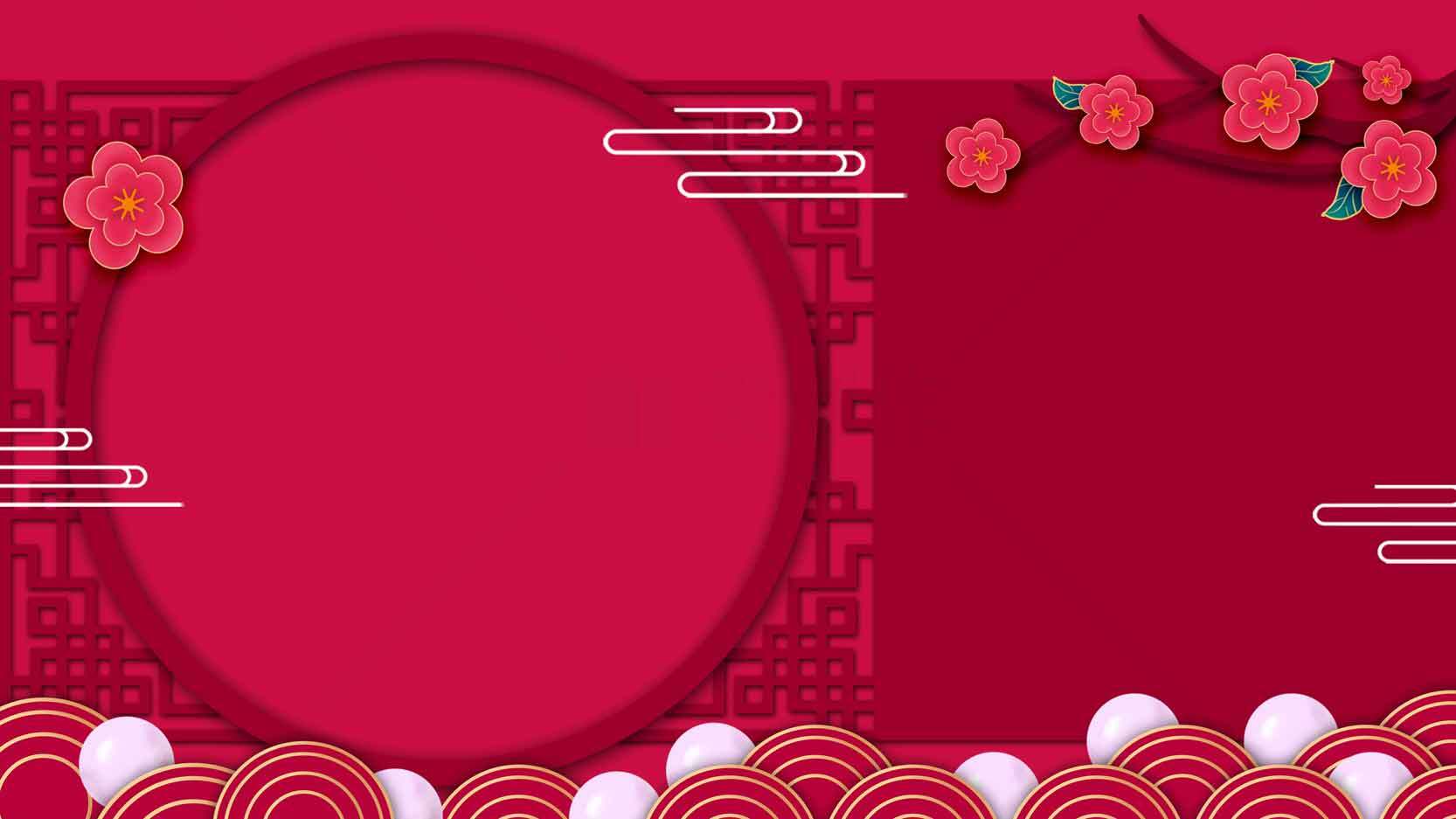 中国传统红色中式喜庆背景设计素材