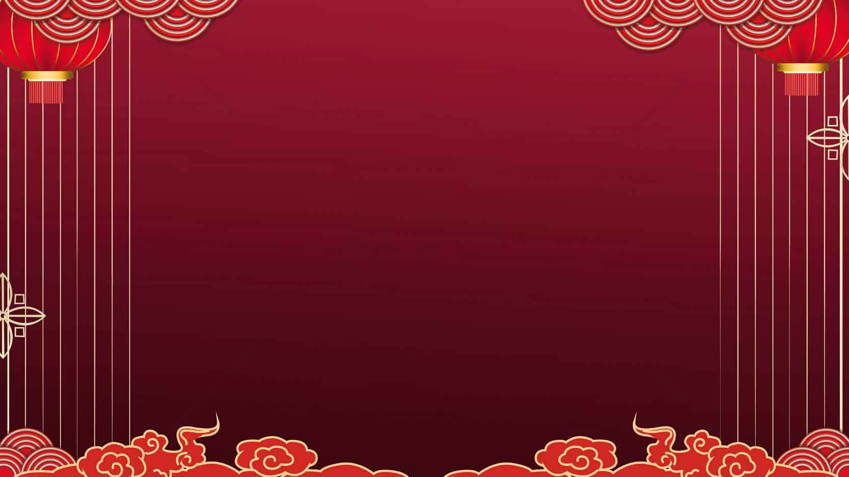 中式红色云纹背景图片素材