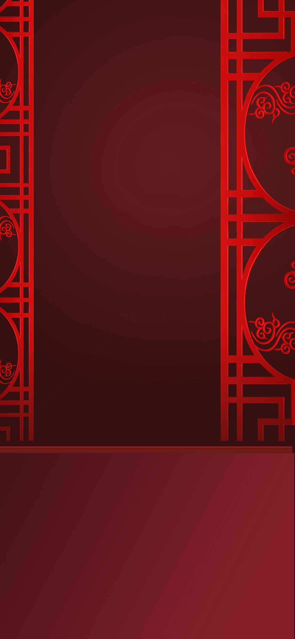 中式红色背景图片设计素材