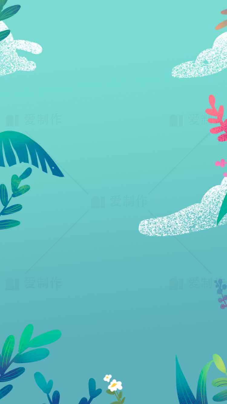 蓝绿色清新自然风背景图片合集素材