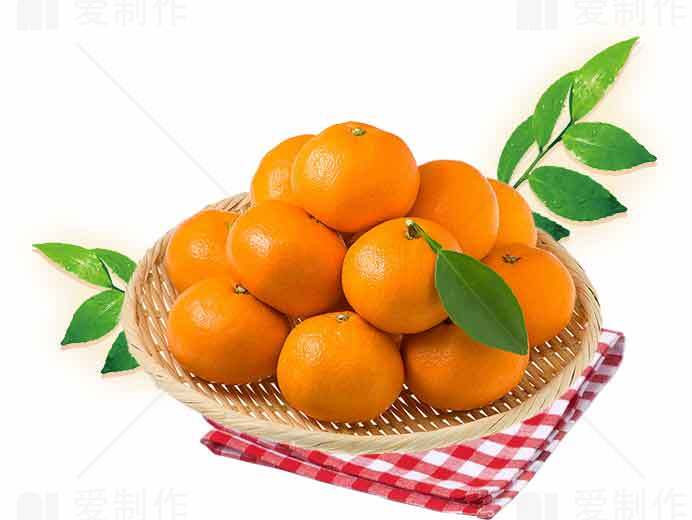 新鲜多汁的橙子水果篮图片素材