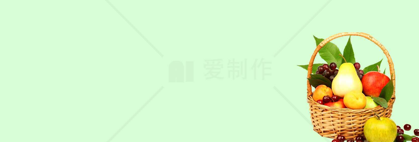 新鲜水果篮图片-健康饮食与自然生活素材
