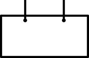 简约黑白购物袋图标设计