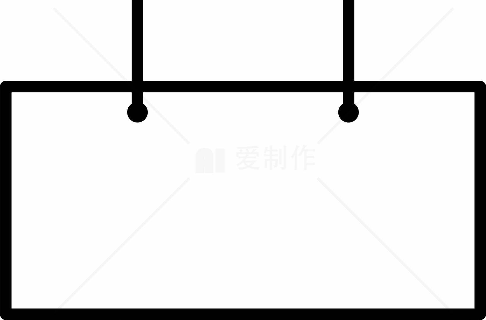 简约黑白购物袋图标设计素材