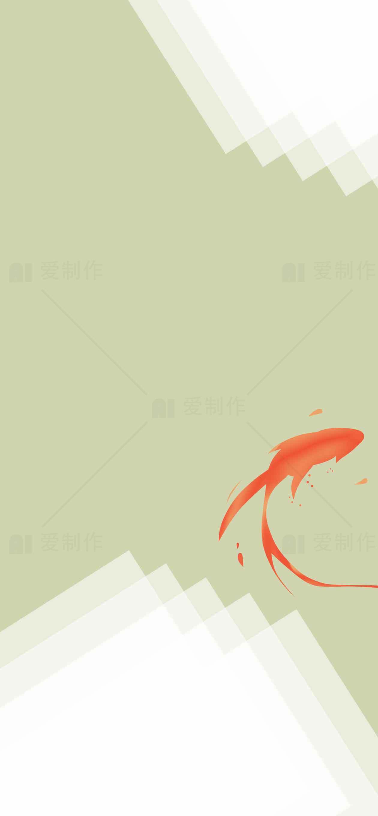 简约金鱼插画背景图片素材