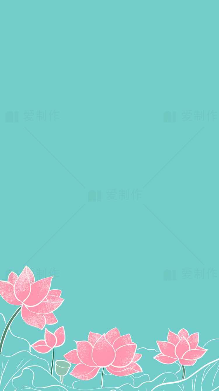 清新唯美的荷花背景图片素材