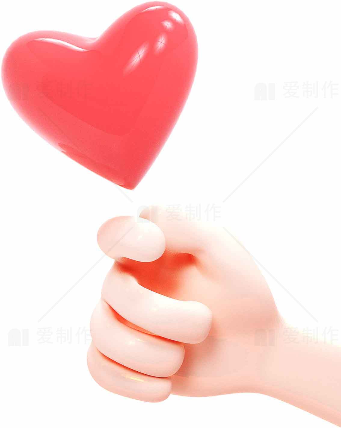 手握红色爱心图片——温暖与爱的象征素材