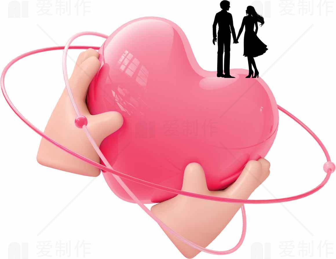 浪漫心形爱情主题设计图片素材