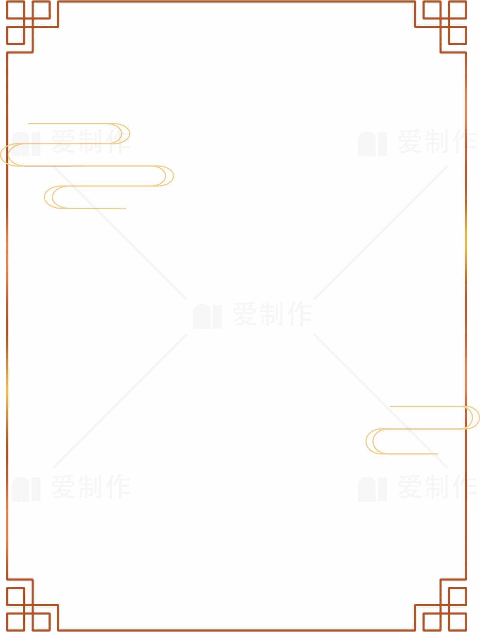 中式简约边框设计图片素材