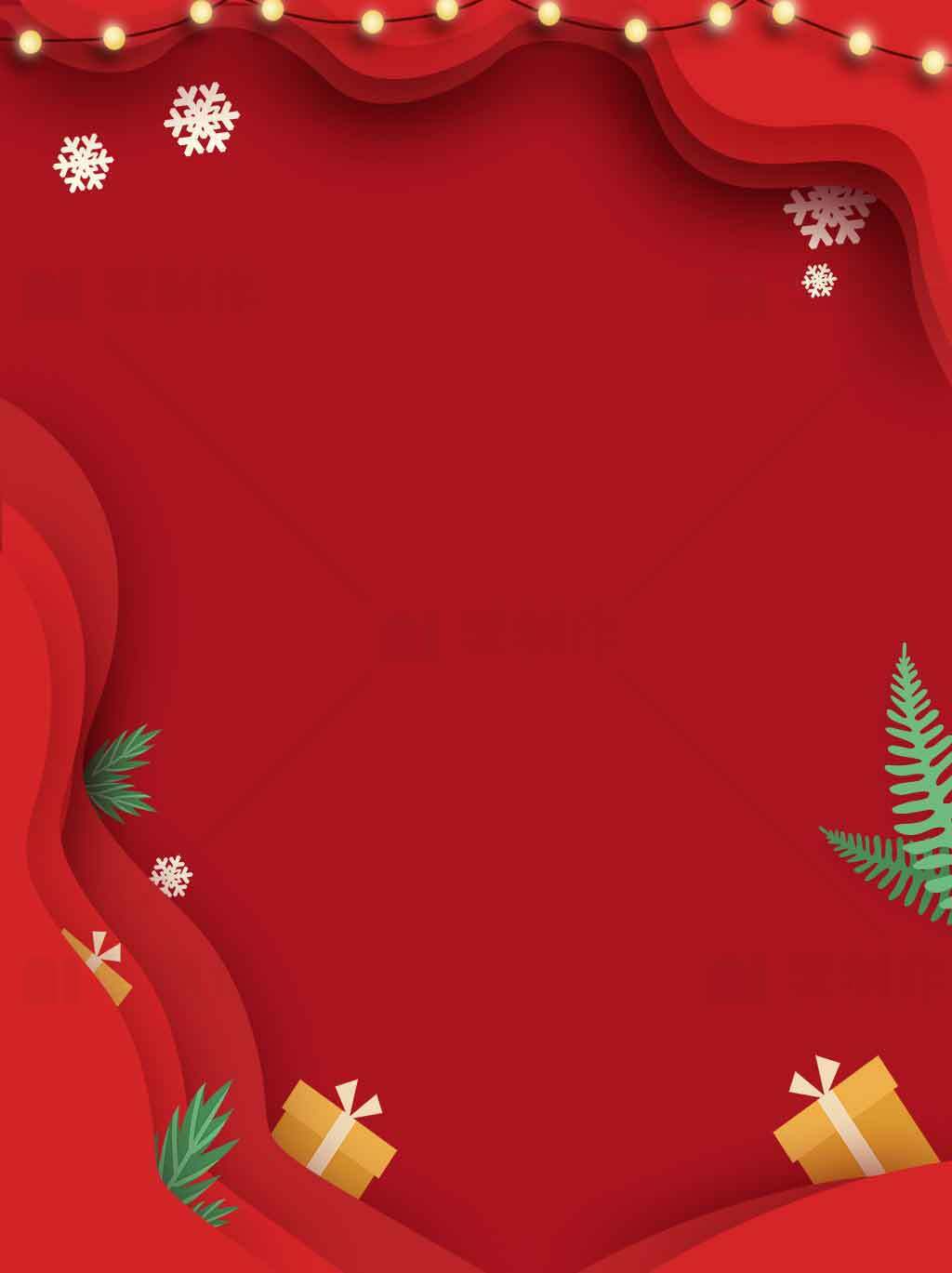 圣诞节红色背景设计模板素材