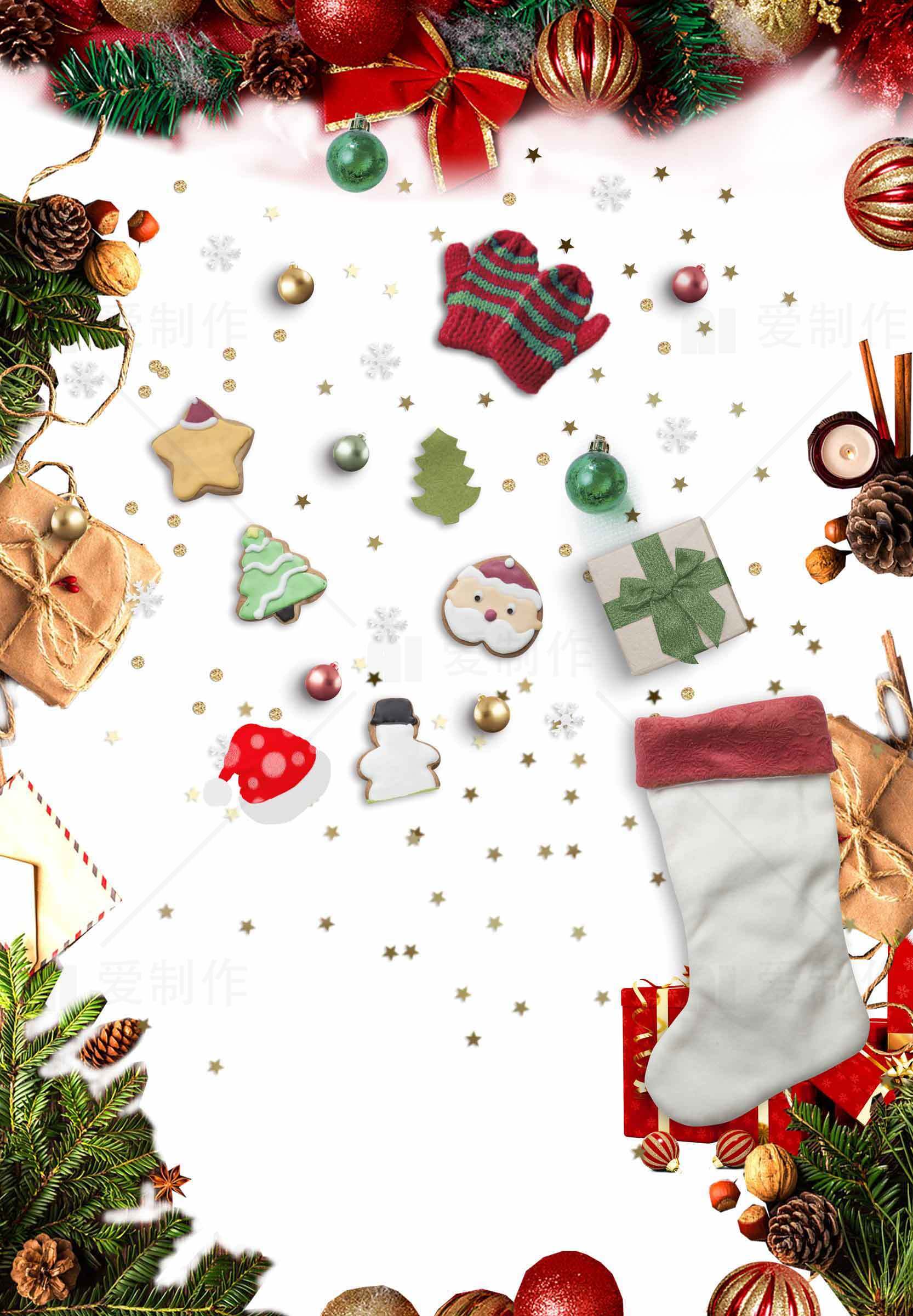 圣诞节装饰背景图片：节日氛围与创意设计素材