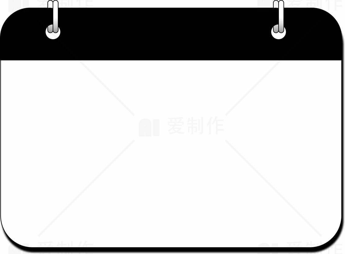 简约黑白挂历设计图片素材