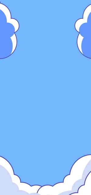 蓝天白云卡通背景图片