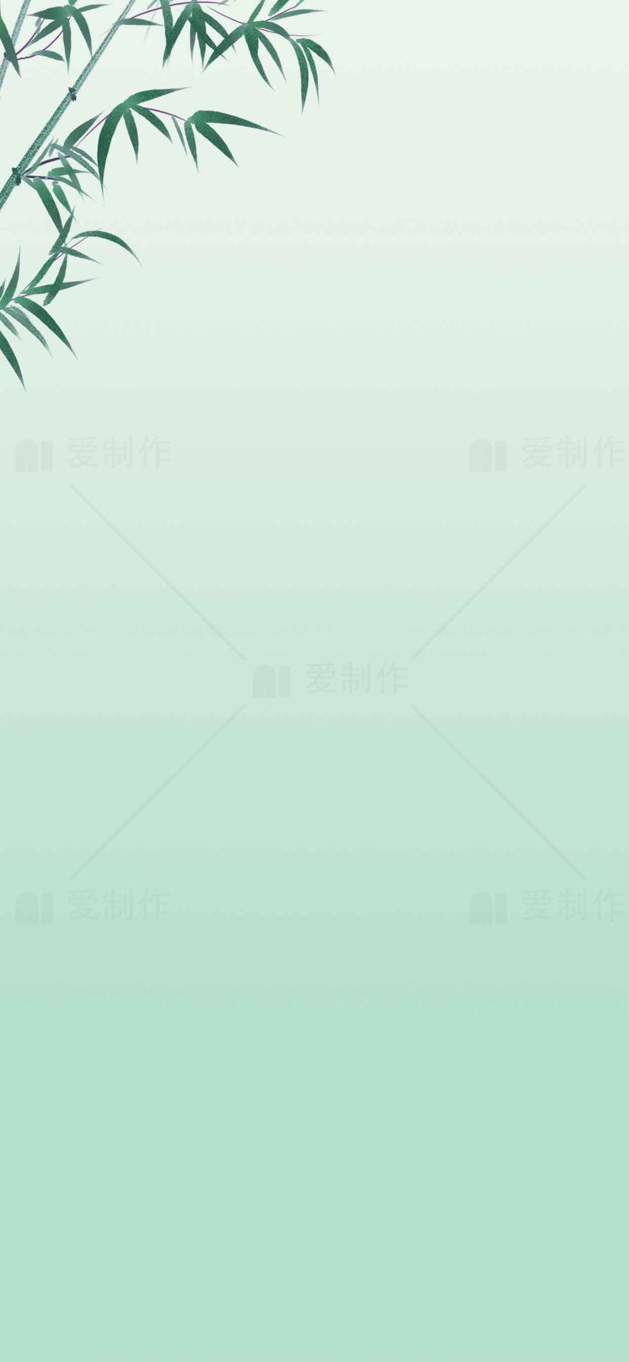 清新竹叶背景图片素材