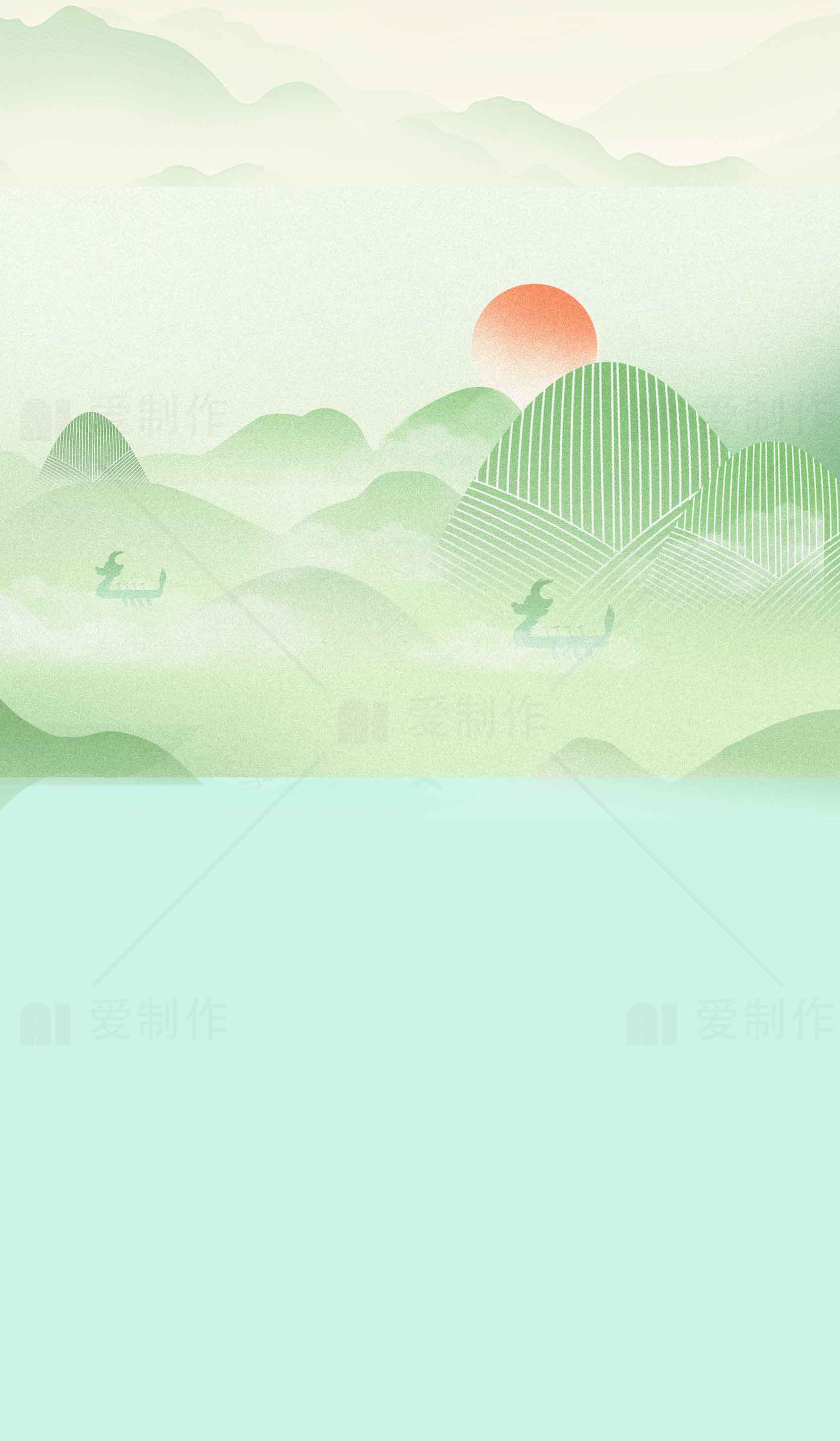 唯美中国风山水画背景图片下载素材