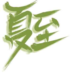 夏至创意绿色字体设计图片