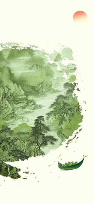 山水画风格中国背景图片