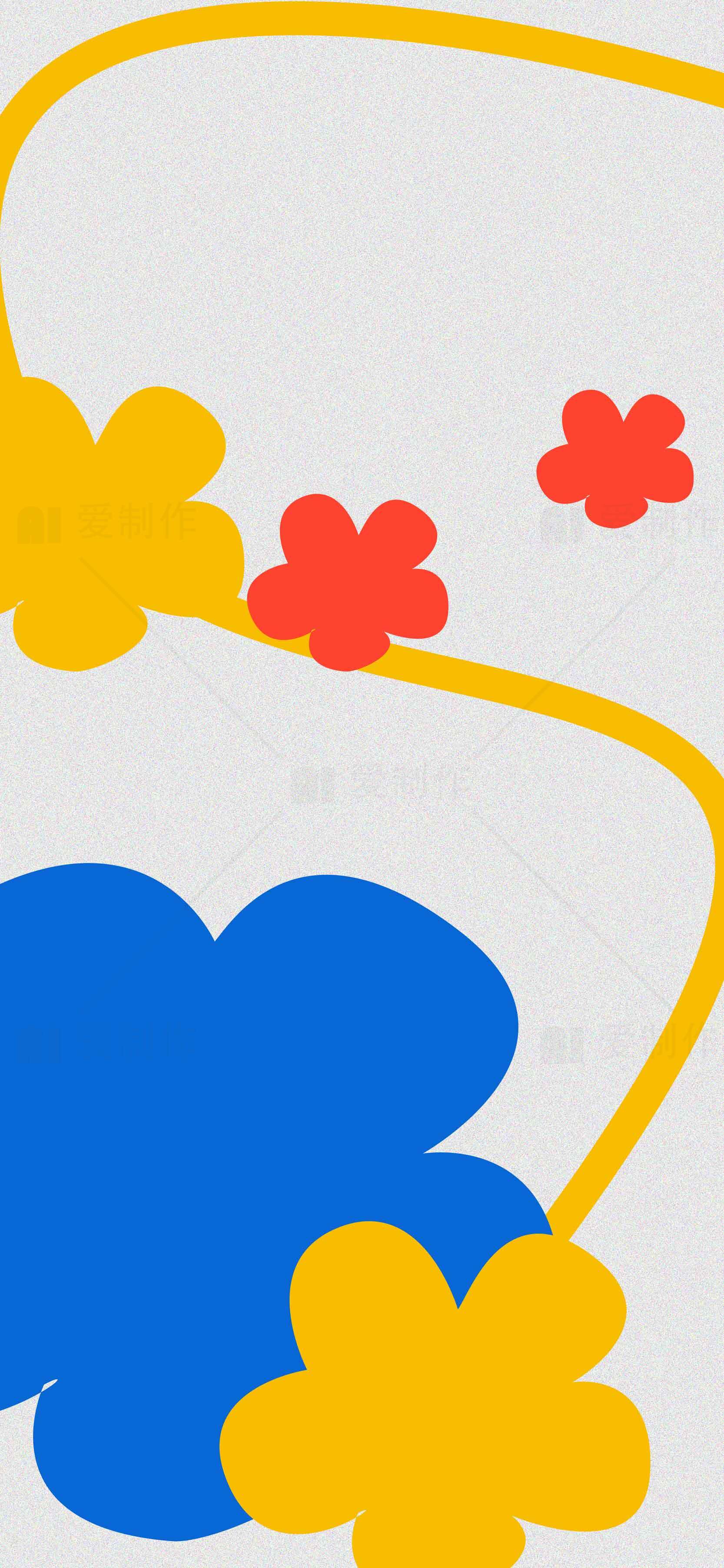 简约花朵抽象设计图片素材