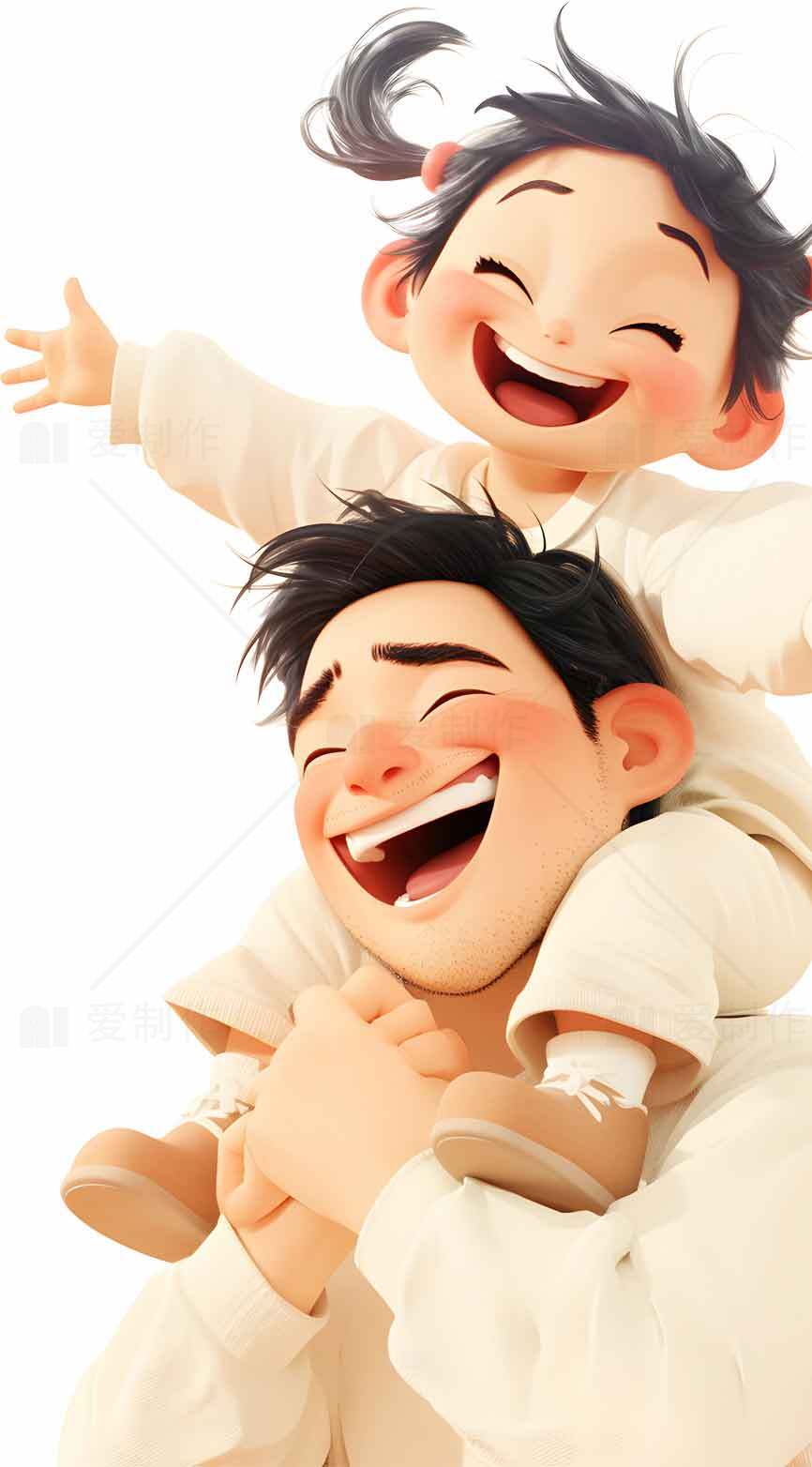 亲子互动卡通形象设计素材