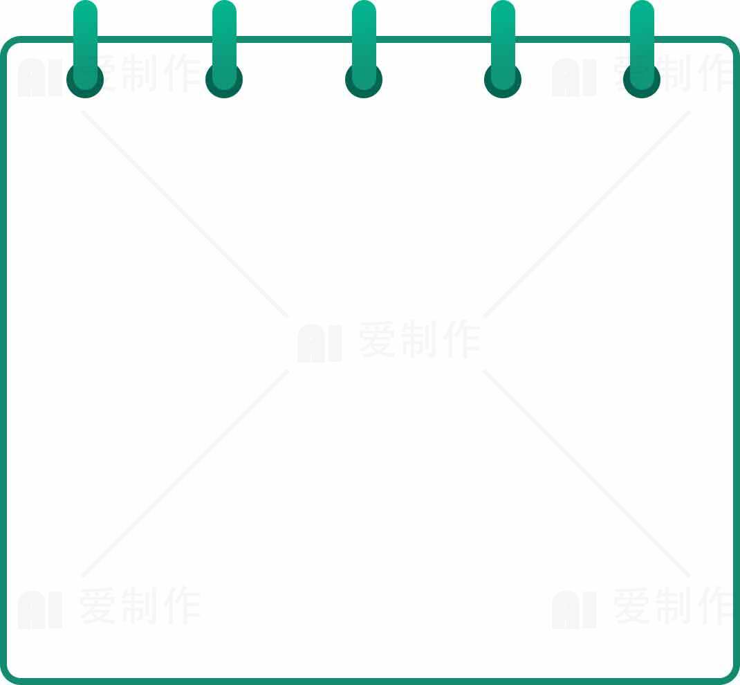 绿色简约记事本边框设计图片素材