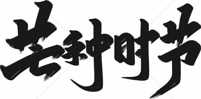 芒种时节书法艺术图片素材