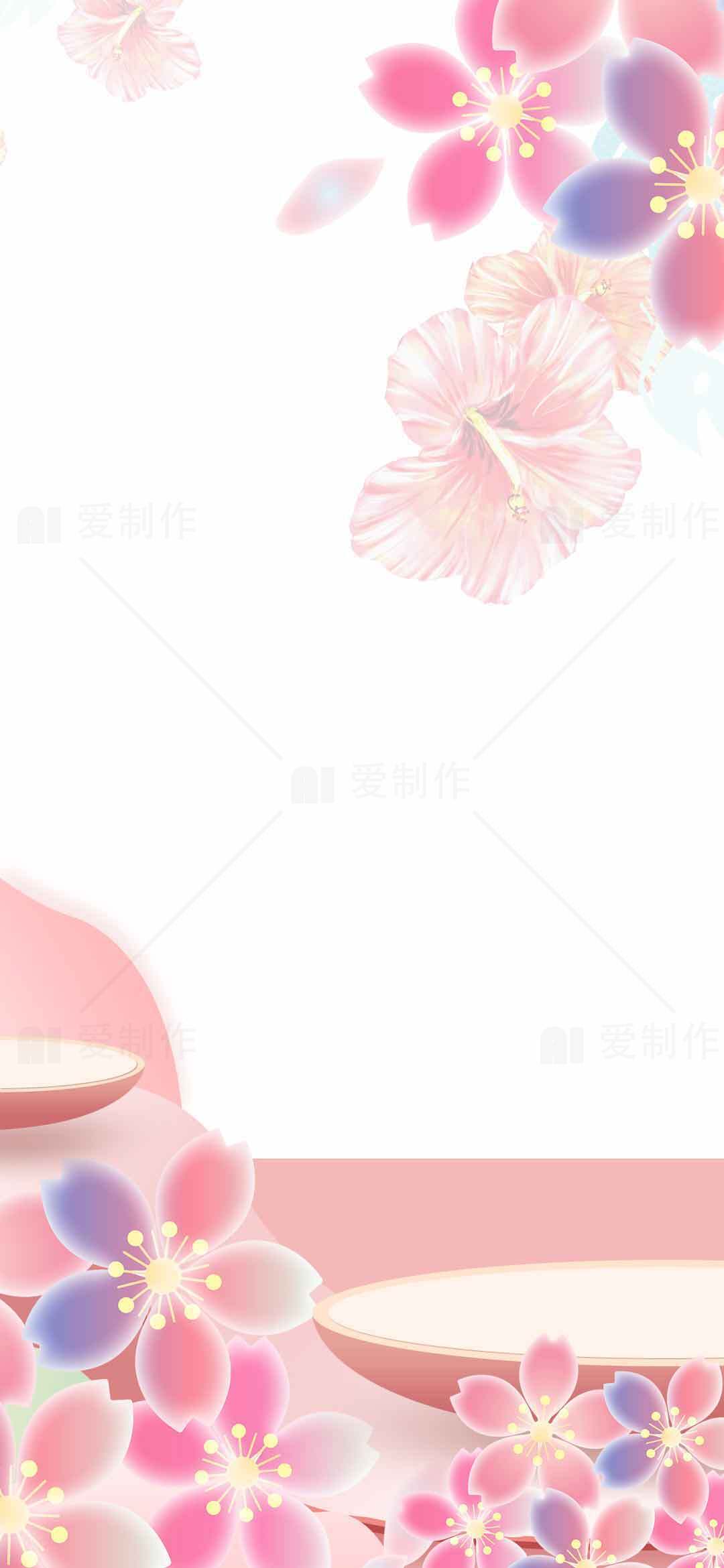 樱花主题唯美粉色背景图片素材