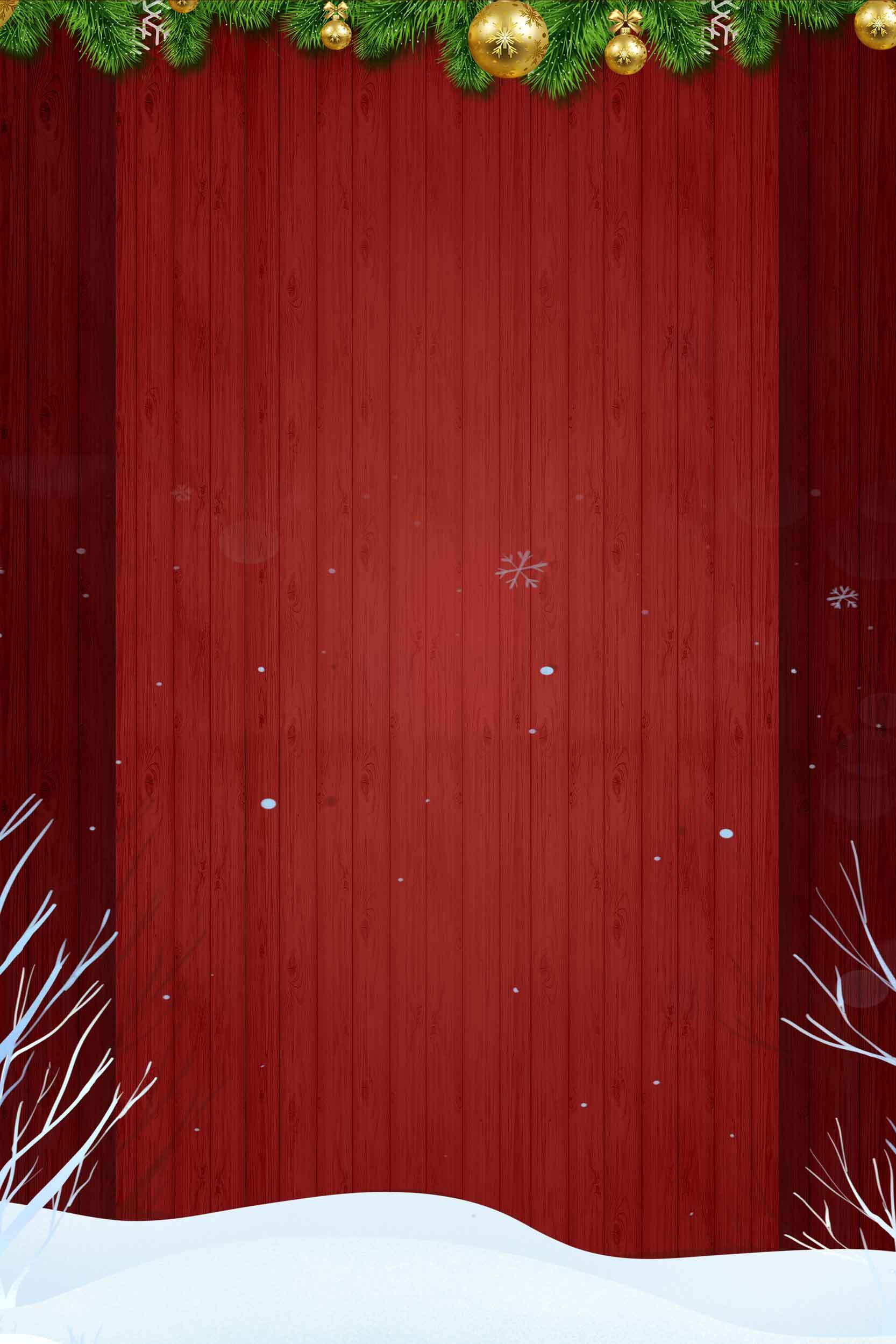 圣诞节红色木板背景图片素材