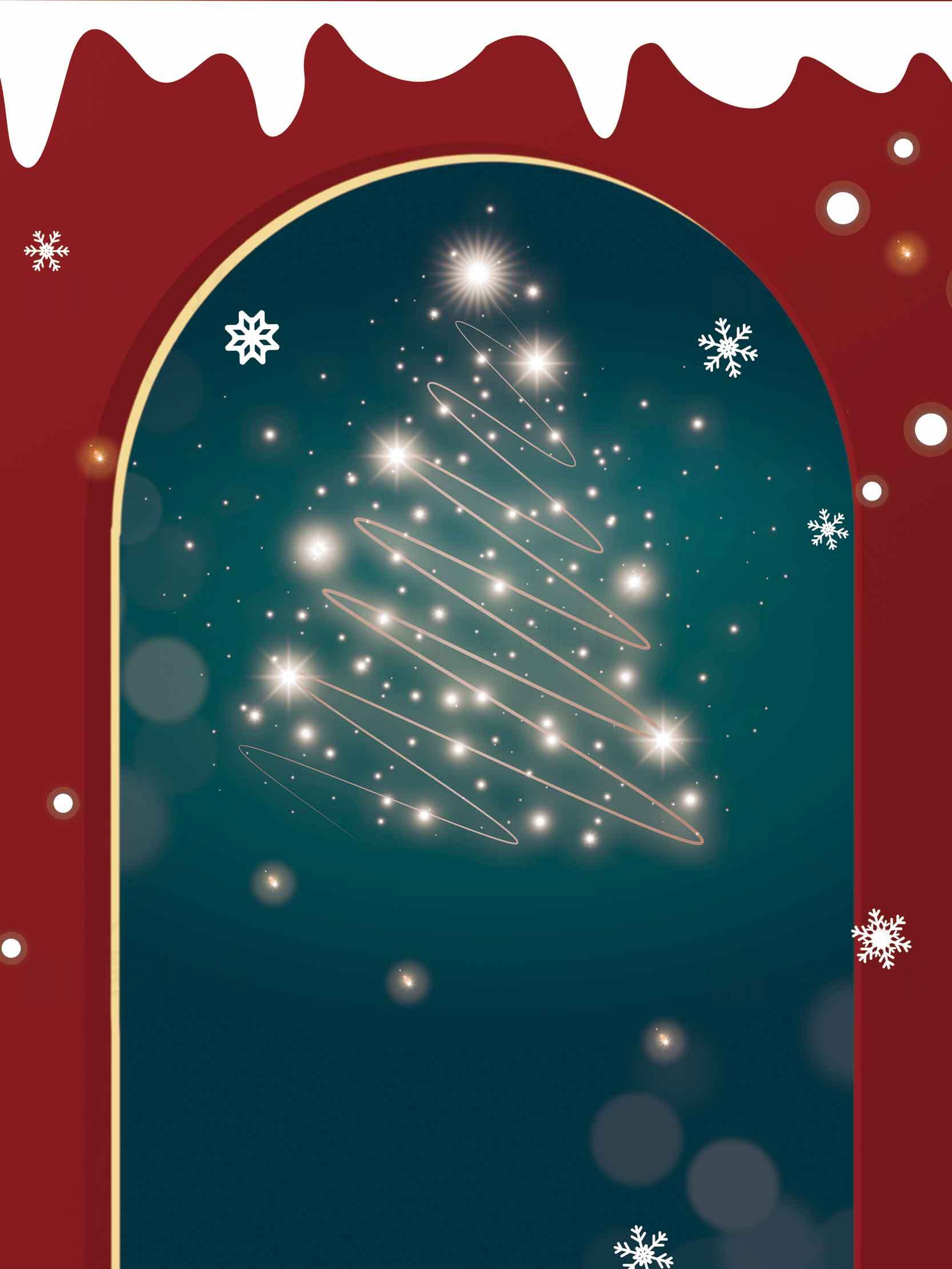 圣诞节梦幻灯光树图片设计素材