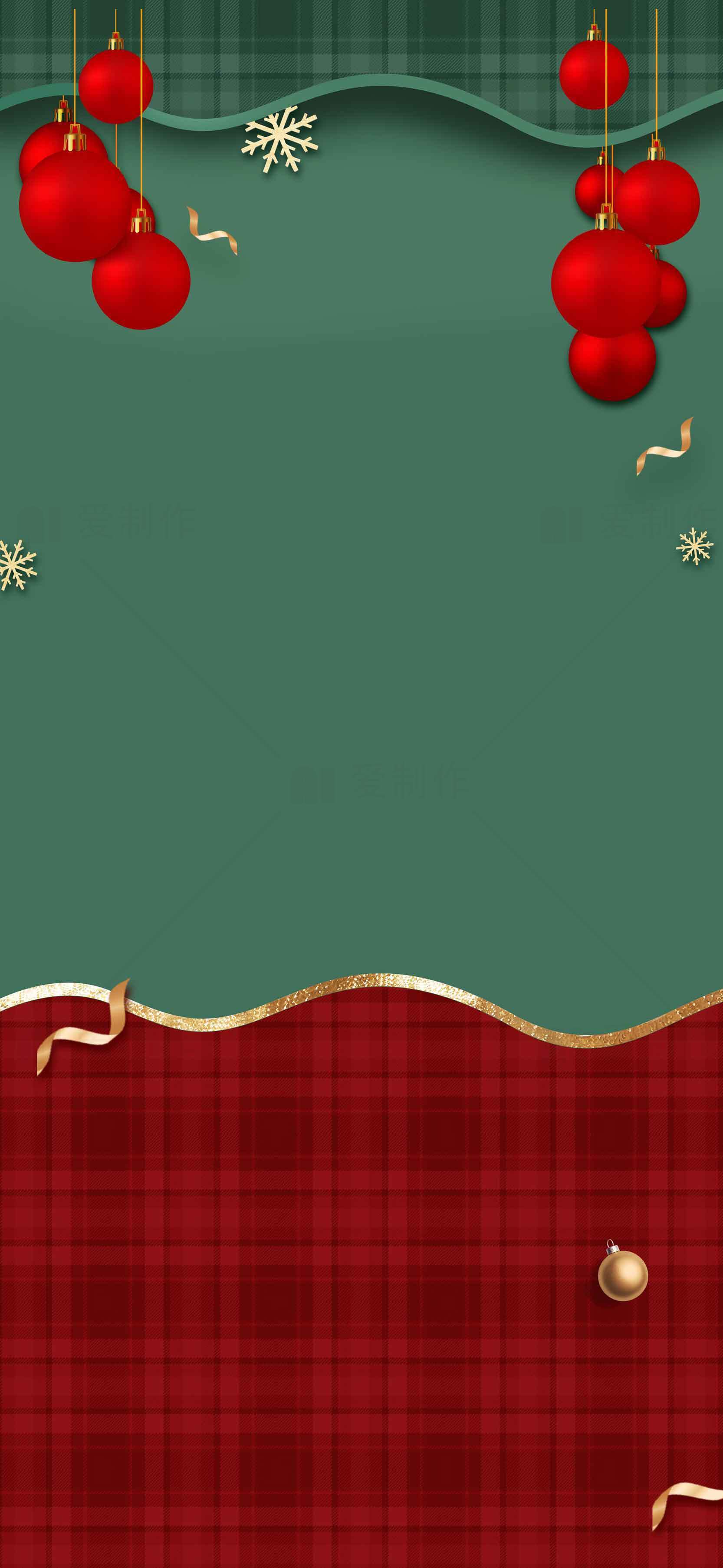 圣诞节绿色红色背景设计图片素材