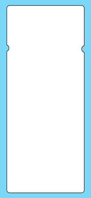 简约蓝白边框设计模板