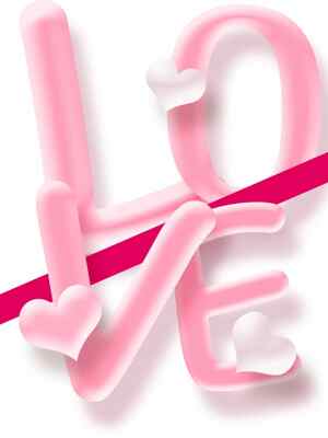 浪漫粉色爱心设计图片