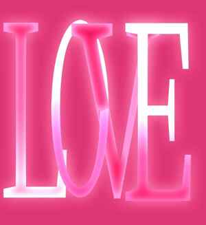 浪漫粉色霓虹风格LOVE艺术设计图片