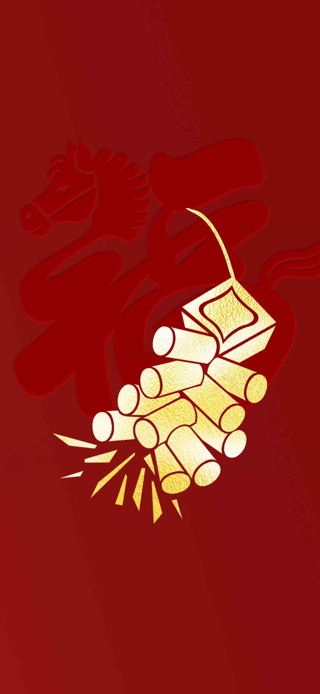 春节喜庆红色鞭炮背景素材图片