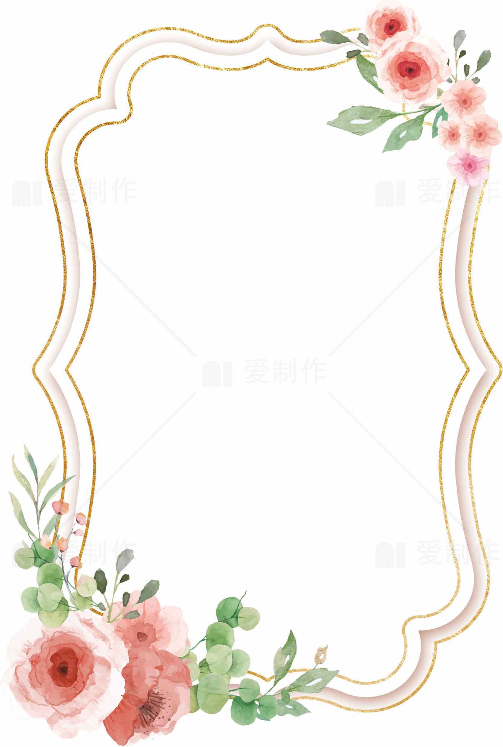 唯美花卉边框设计图片下载素材