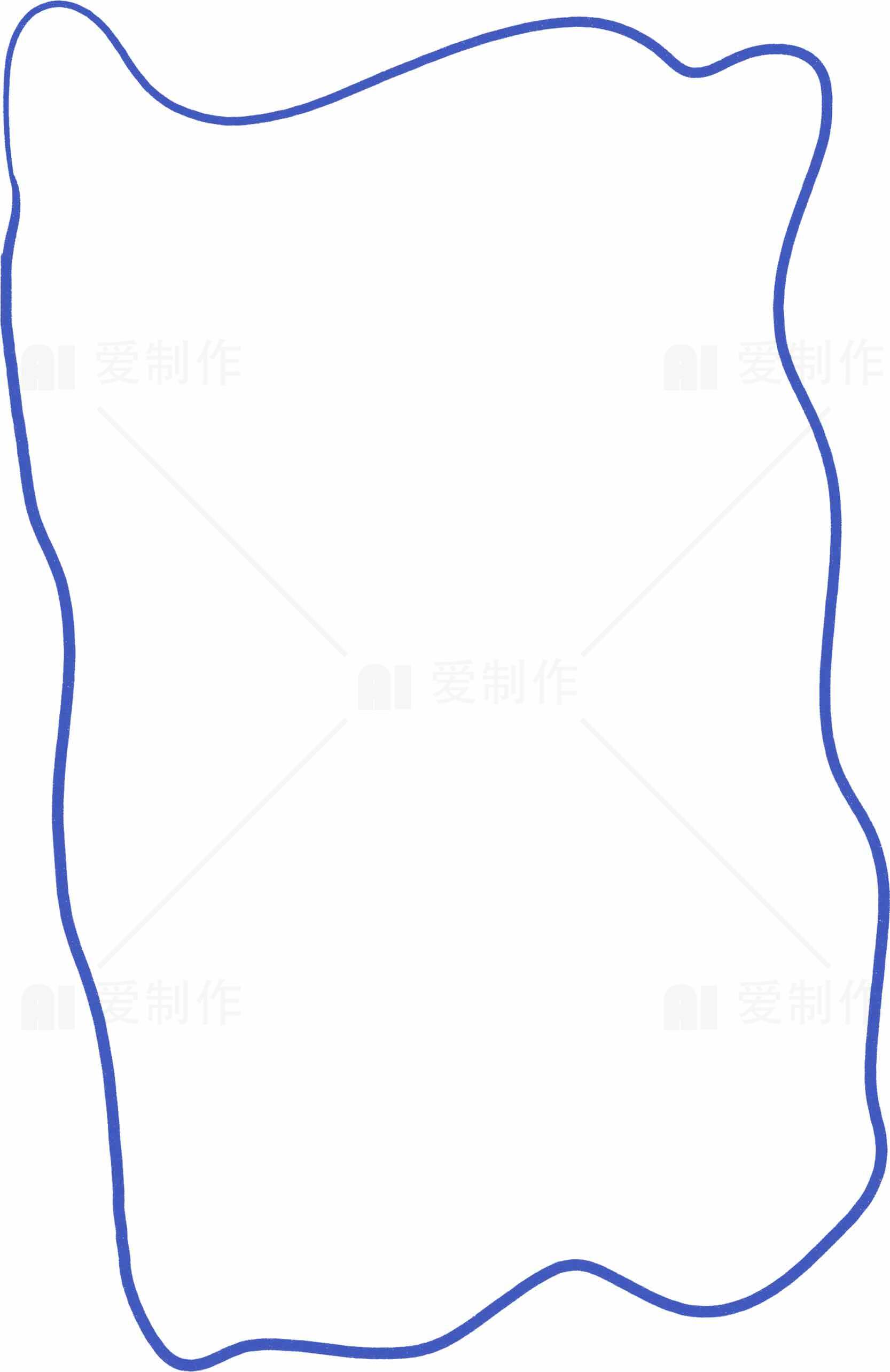 简约蓝色线条边框设计图片素材