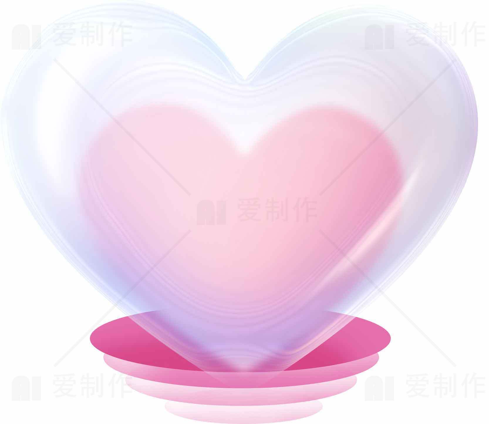 浪漫粉色心形艺术图片素材